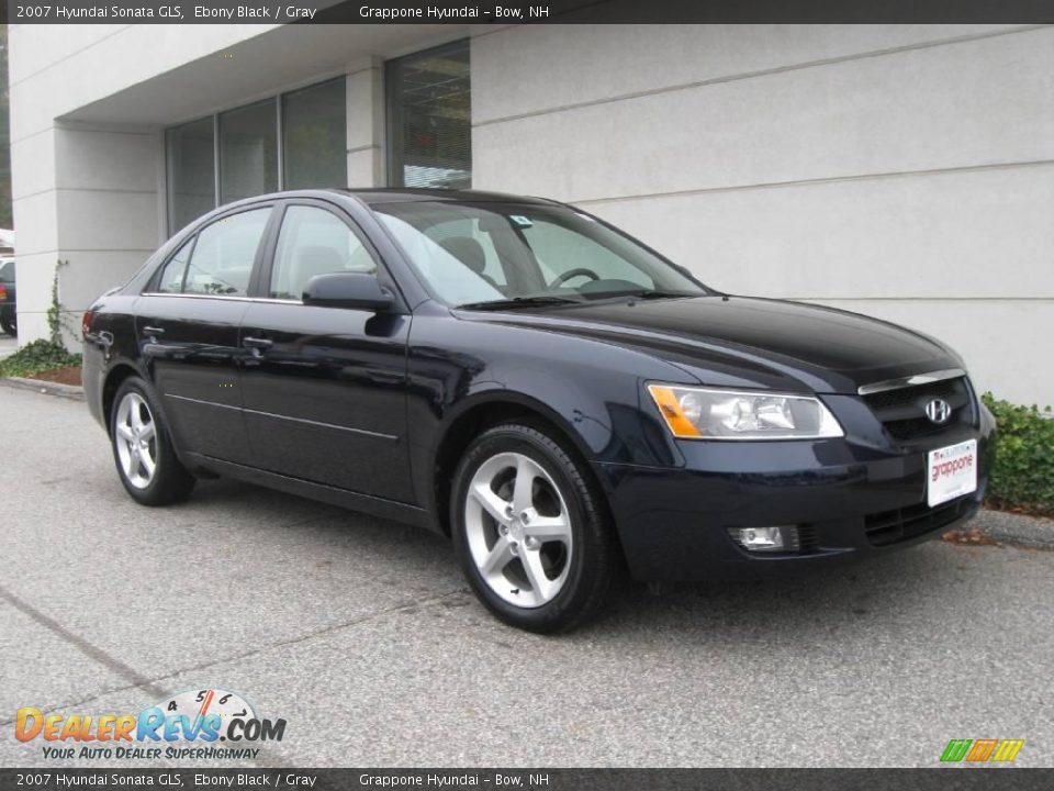 2007 Hyundai Sonata GLS Ebony Black / Gray Photo #1
