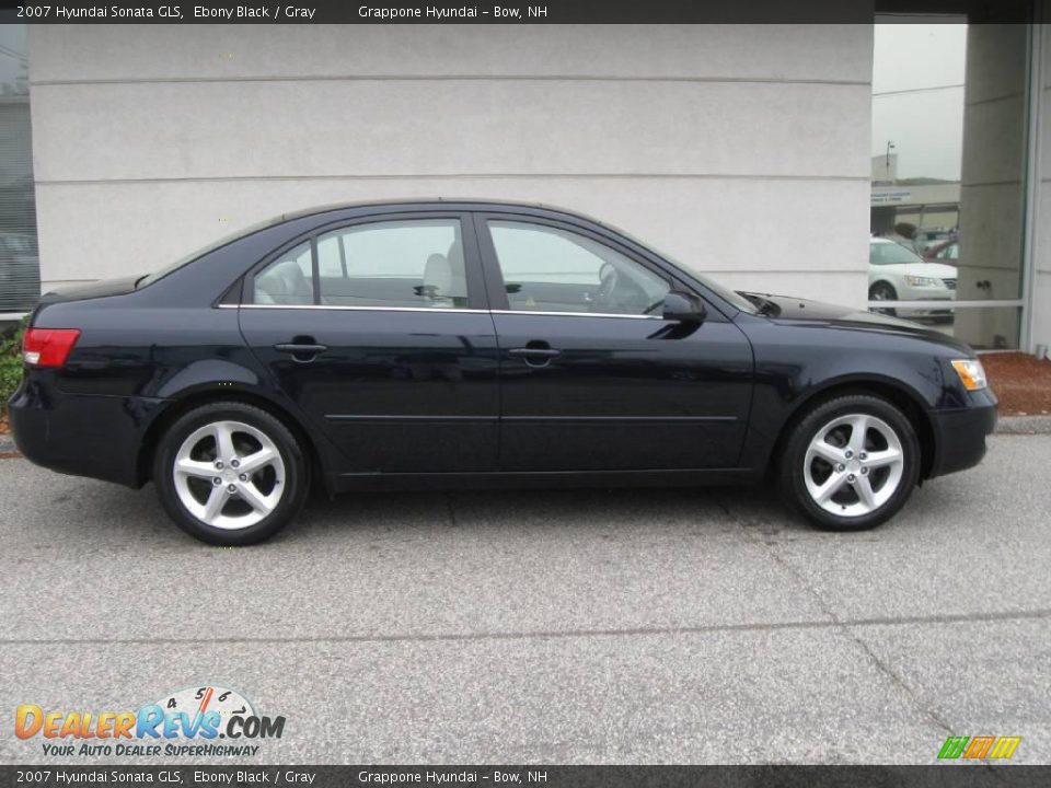 2007 Hyundai Sonata GLS Ebony Black / Gray Photo #2
