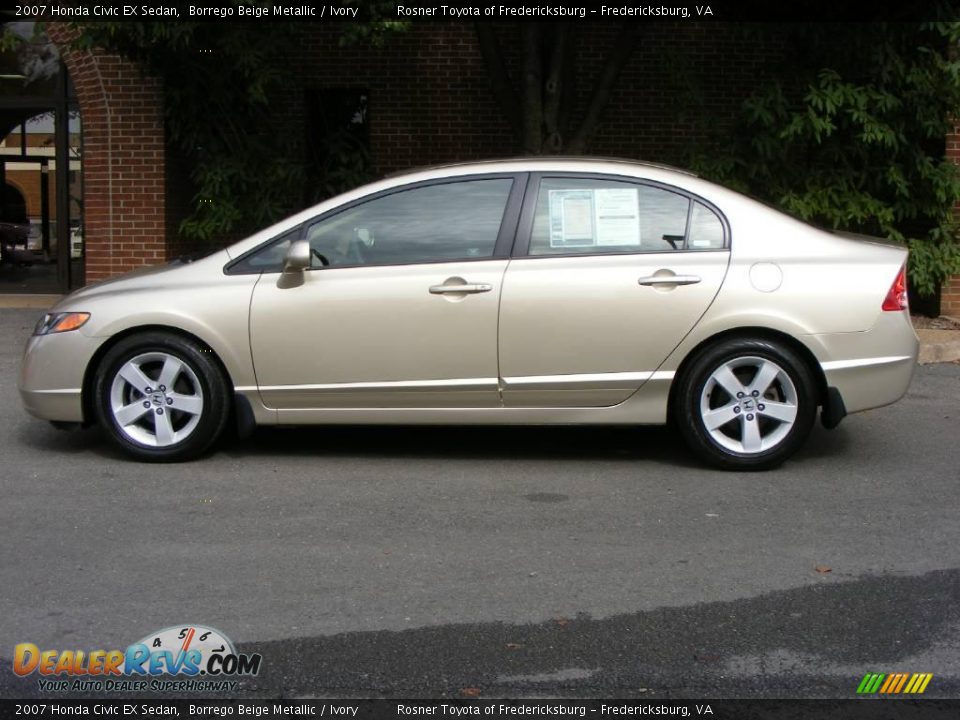 2007 Honda Civic EX Sedan Borrego Beige Metallic / Ivory Photo #19