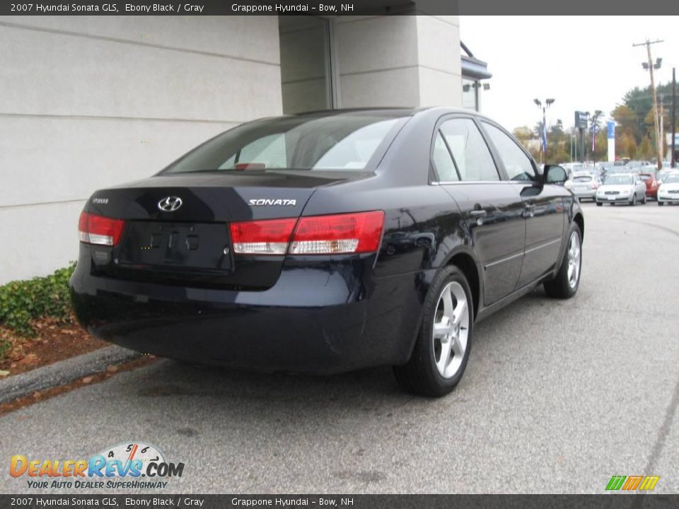 2007 Hyundai Sonata GLS Ebony Black / Gray Photo #3