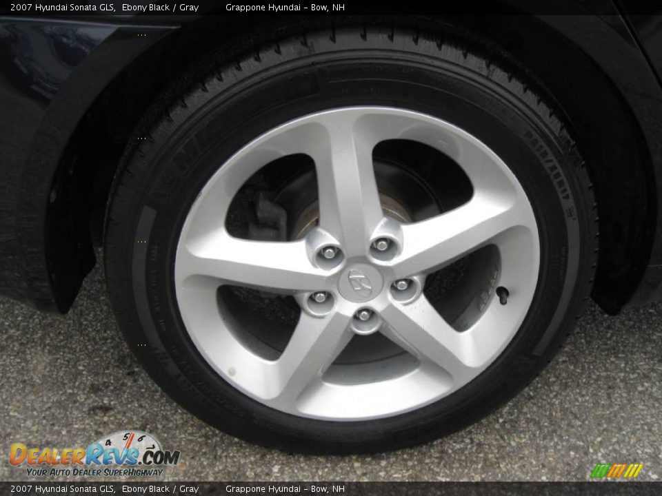 2007 Hyundai Sonata GLS Ebony Black / Gray Photo #4