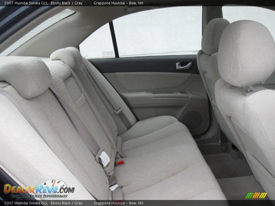 2007 Hyundai Sonata GLS Ebony Black / Gray Photo #5