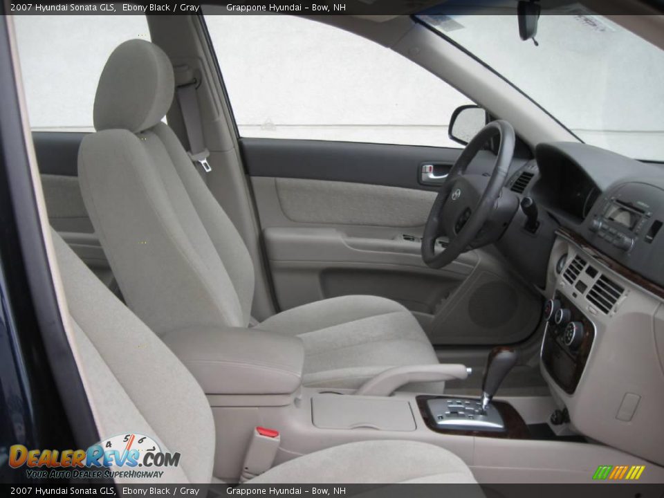 2007 Hyundai Sonata GLS Ebony Black / Gray Photo #6