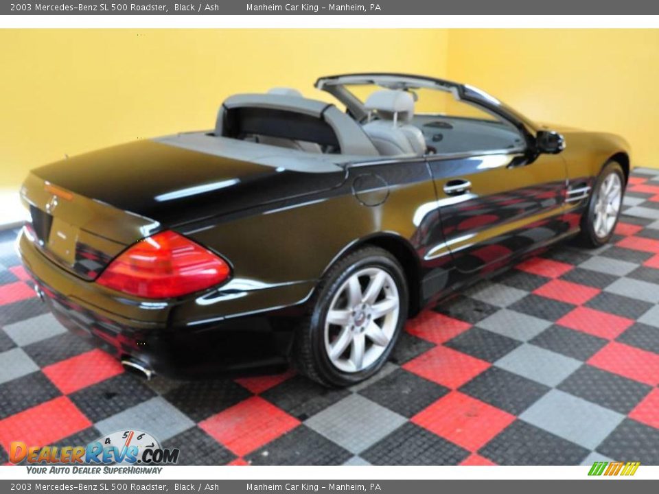 2003 Mercedes-Benz SL 500 Roadster Black / Ash Photo #2