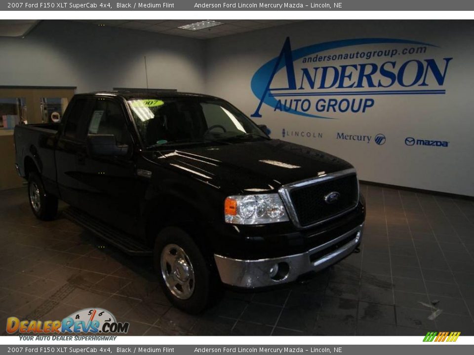 2007 Ford F150 XLT SuperCab 4x4 Black / Medium Flint Photo #1
