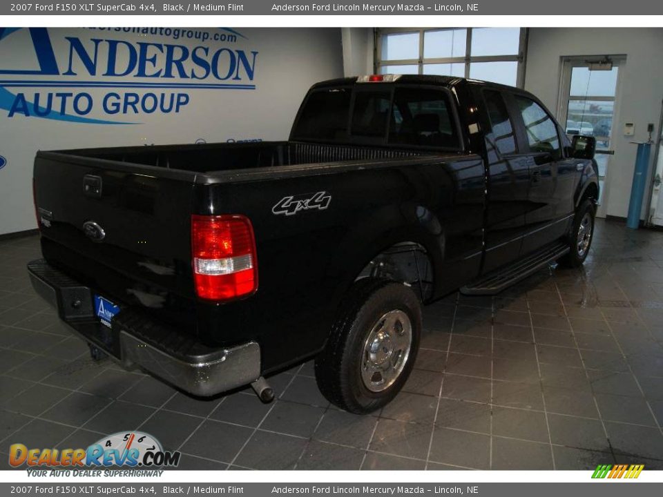 2007 Ford F150 XLT SuperCab 4x4 Black / Medium Flint Photo #2
