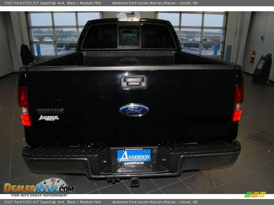 2007 Ford F150 XLT SuperCab 4x4 Black / Medium Flint Photo #3