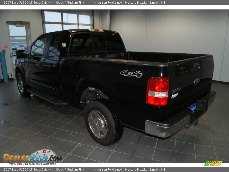 2007 Ford F150 XLT SuperCab 4x4 Black / Medium Flint Photo #4