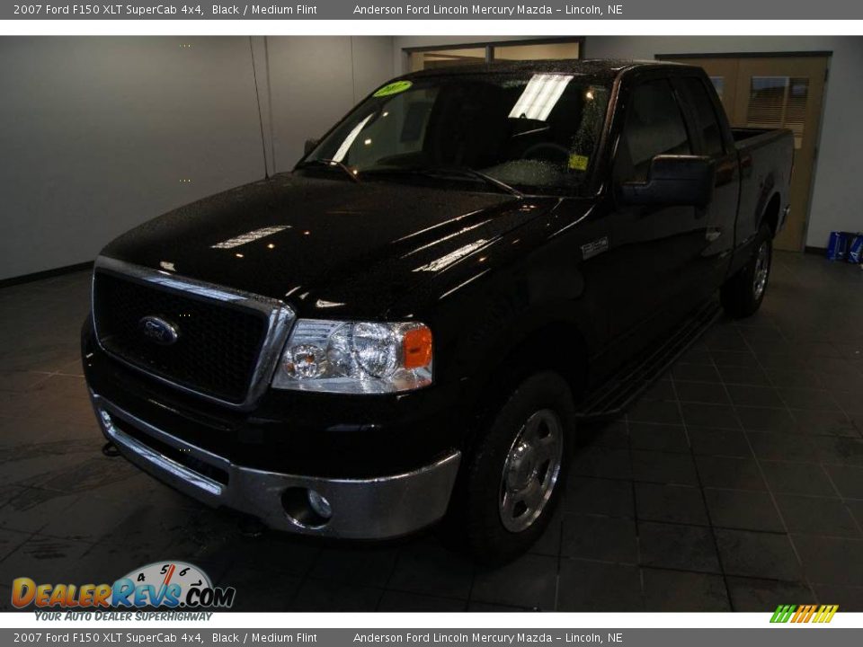 2007 Ford F150 XLT SuperCab 4x4 Black / Medium Flint Photo #5
