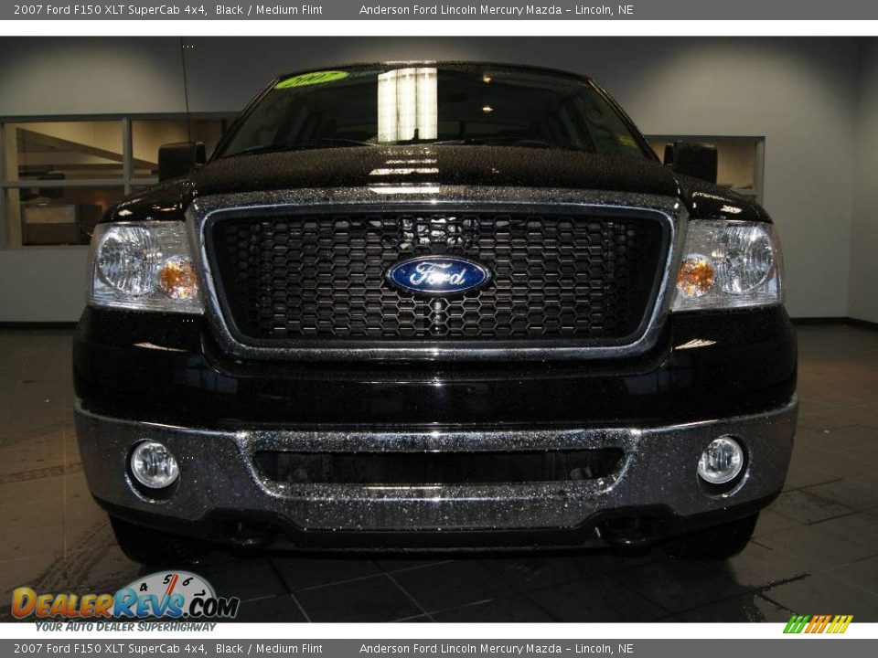 2007 Ford F150 XLT SuperCab 4x4 Black / Medium Flint Photo #6