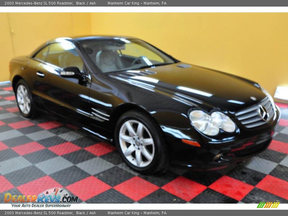 2003 Mercedes-Benz SL 500 Roadster Black / Ash Photo #16
