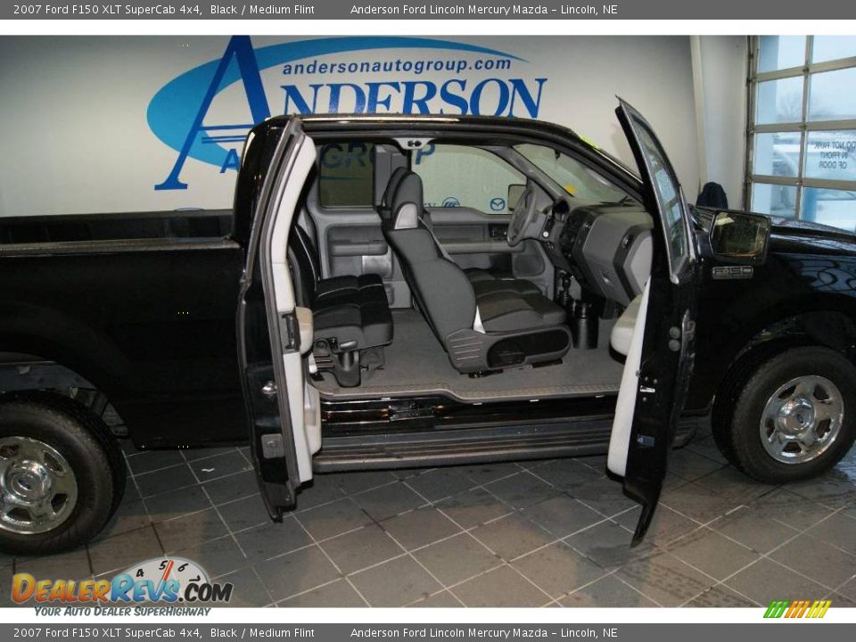 2007 Ford F150 XLT SuperCab 4x4 Black / Medium Flint Photo #23