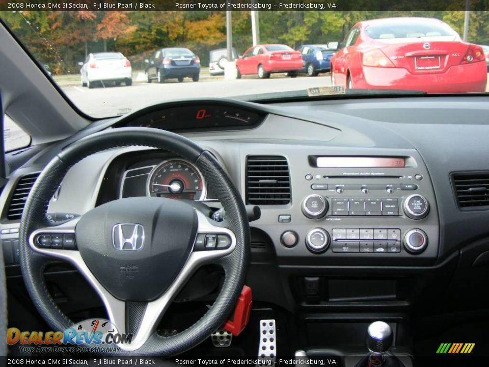2008 Honda Civic Si Sedan Fiji Blue Pearl / Black Photo #5