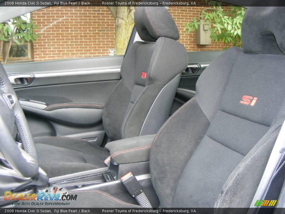 2008 Honda Civic Si Sedan Fiji Blue Pearl / Black Photo #6
