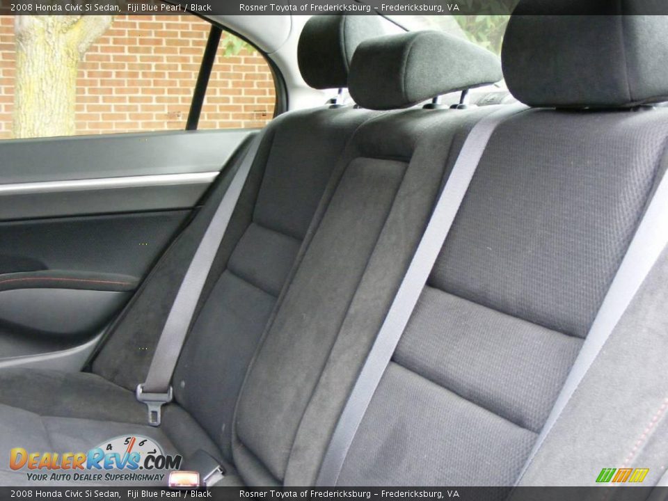 2008 Honda Civic Si Sedan Fiji Blue Pearl / Black Photo #7
