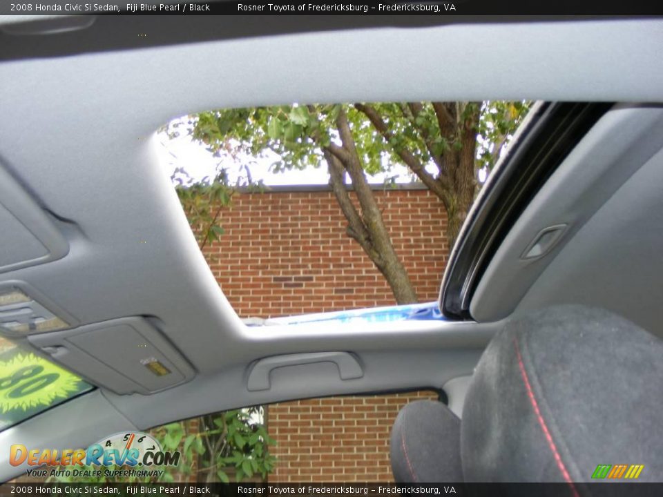 2008 Honda Civic Si Sedan Fiji Blue Pearl / Black Photo #8