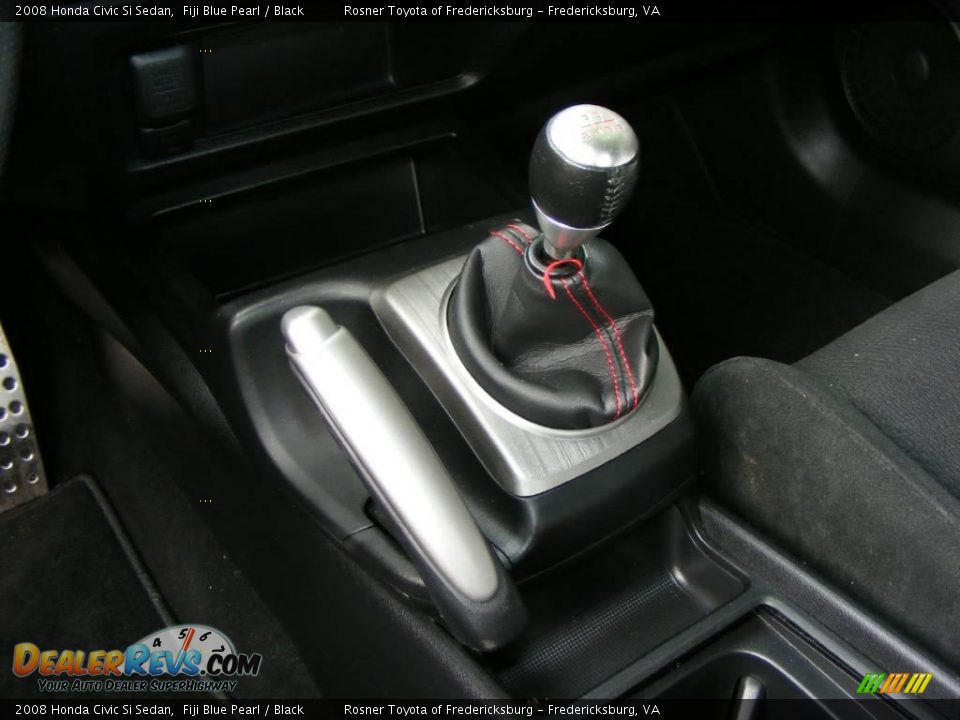 2008 Honda Civic Si Sedan Fiji Blue Pearl / Black Photo #12