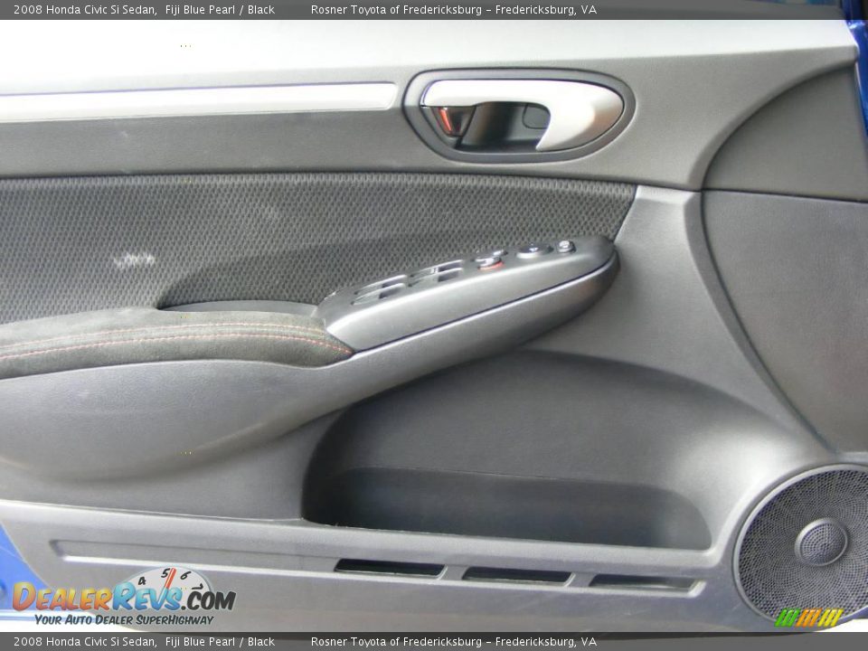 2008 Honda Civic Si Sedan Fiji Blue Pearl / Black Photo #13