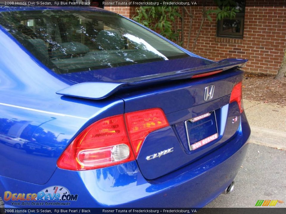 2008 Honda Civic Si Sedan Fiji Blue Pearl / Black Photo #18