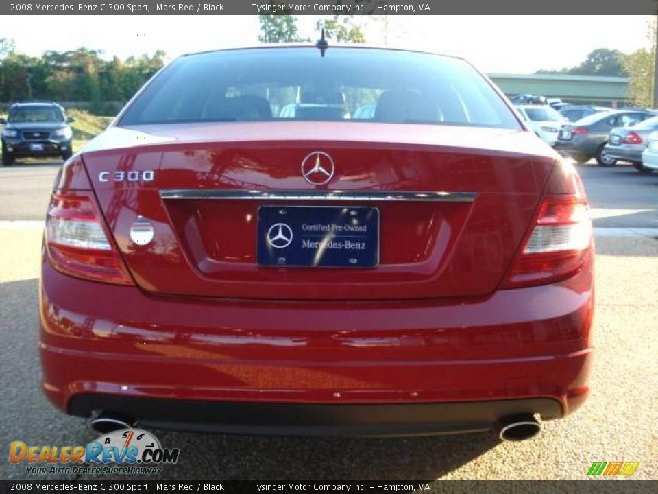 2008 Mercedes-Benz C 300 Sport Mars Red / Black Photo #3