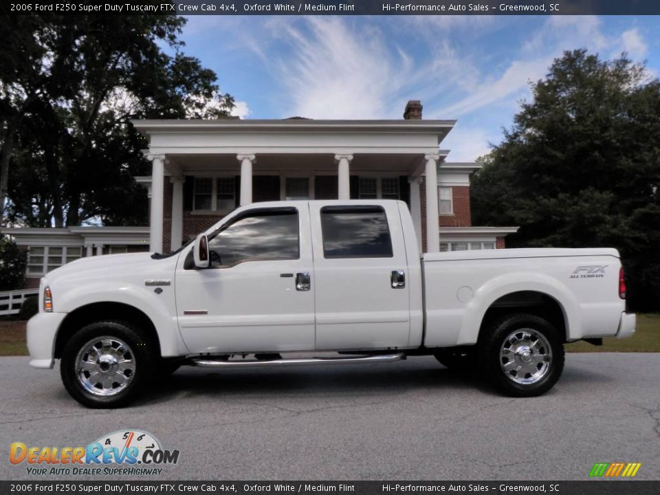 2006 Ford F250 Super Duty Tuscany FTX Crew Cab 4x4 Oxford White / Medium Flint Photo #3