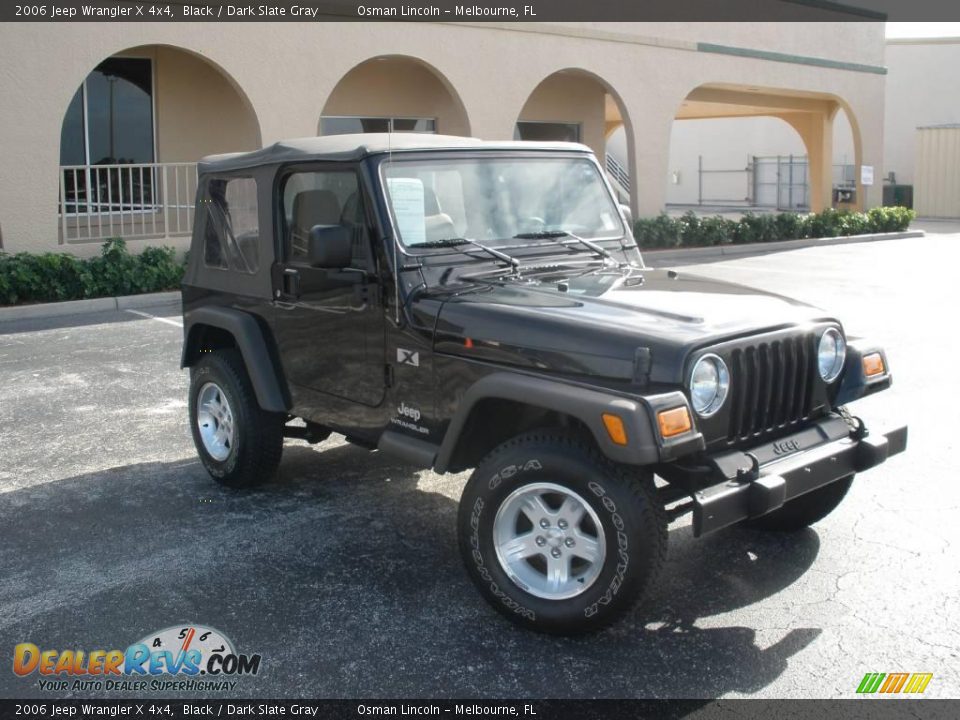 2006 Jeep Wrangler X 4x4 Black / Dark Slate Gray Photo #1