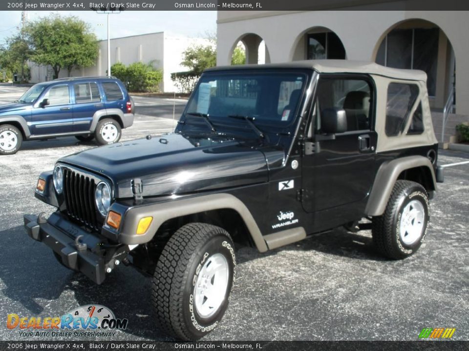 2006 Jeep Wrangler X 4x4 Black / Dark Slate Gray Photo #3
