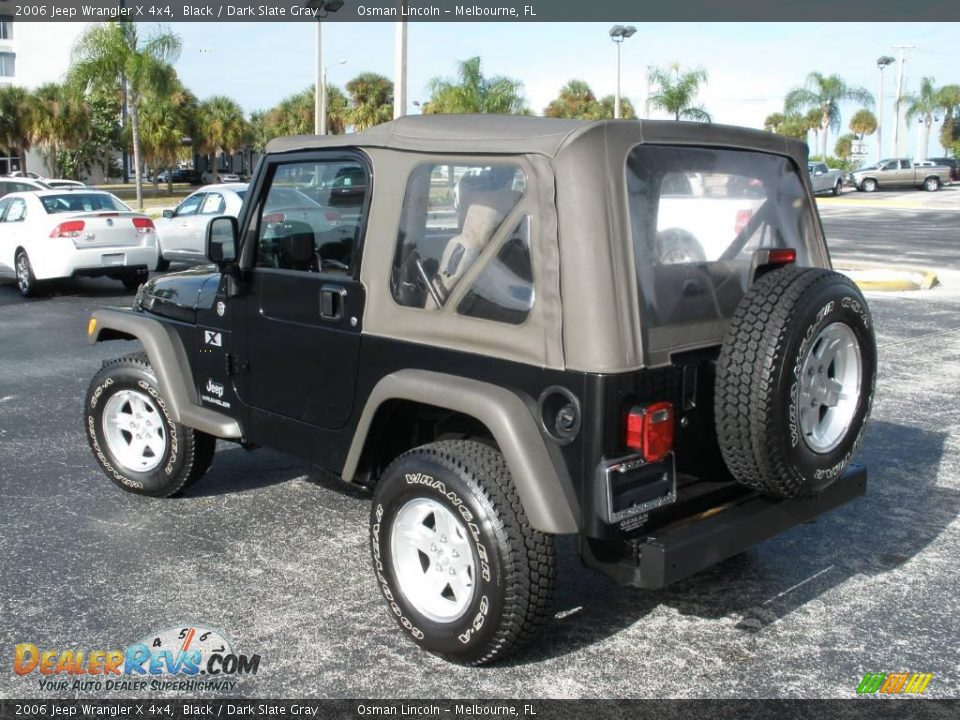 2006 Jeep Wrangler X 4x4 Black / Dark Slate Gray Photo #5