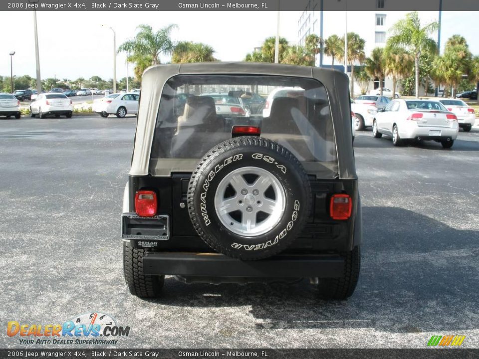 2006 Jeep Wrangler X 4x4 Black / Dark Slate Gray Photo #6