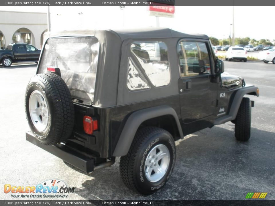 2006 Jeep Wrangler X 4x4 Black / Dark Slate Gray Photo #7