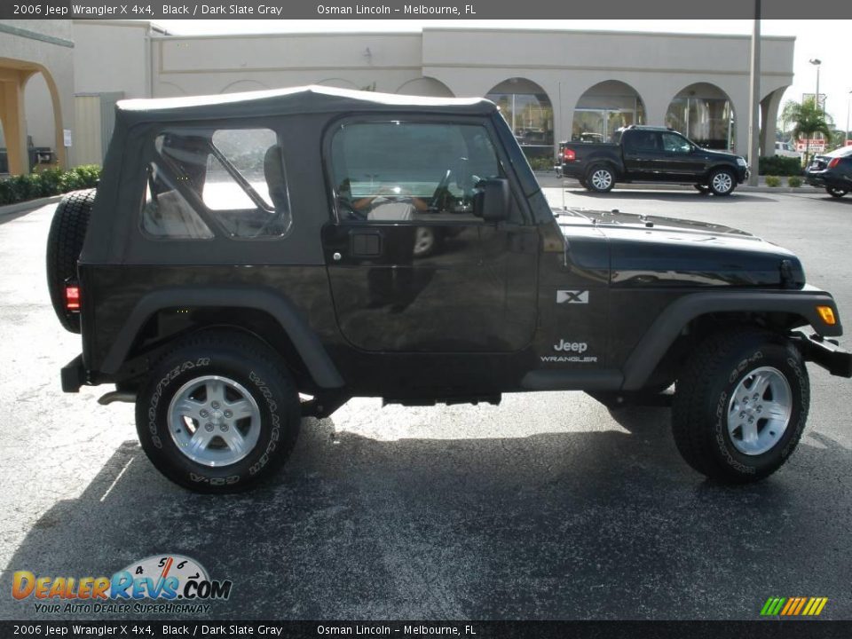 2006 Jeep Wrangler X 4x4 Black / Dark Slate Gray Photo #8
