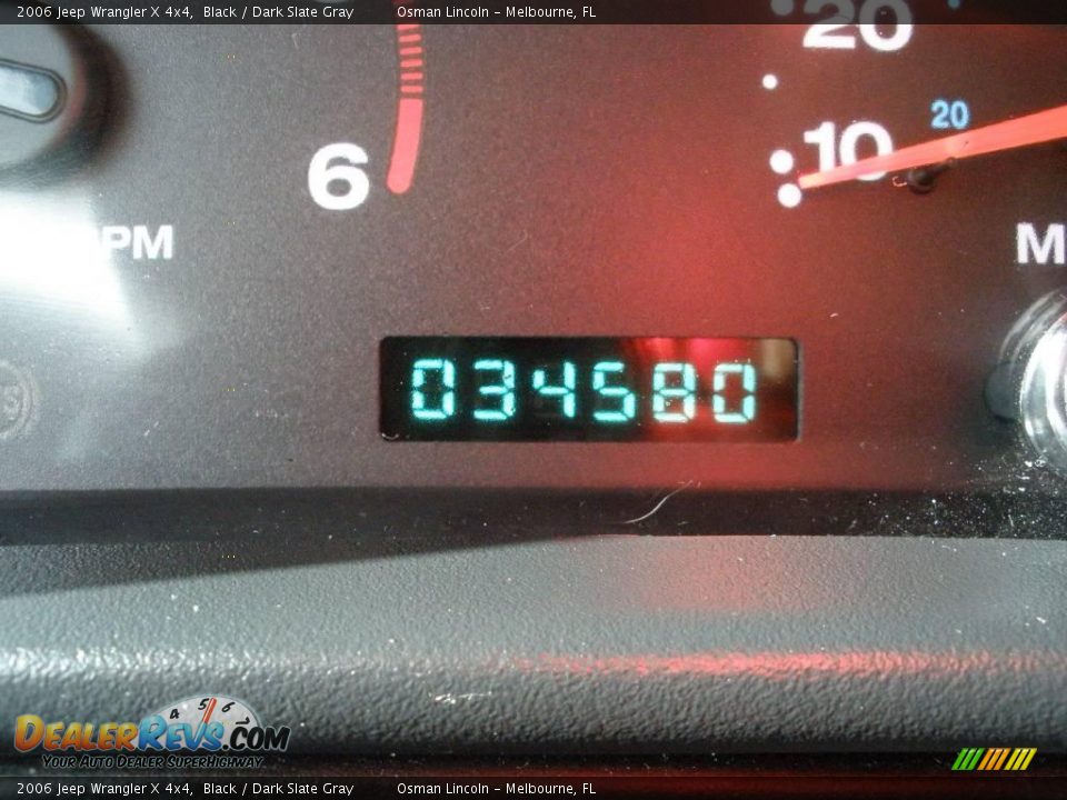 2006 Jeep Wrangler X 4x4 Black / Dark Slate Gray Photo #17