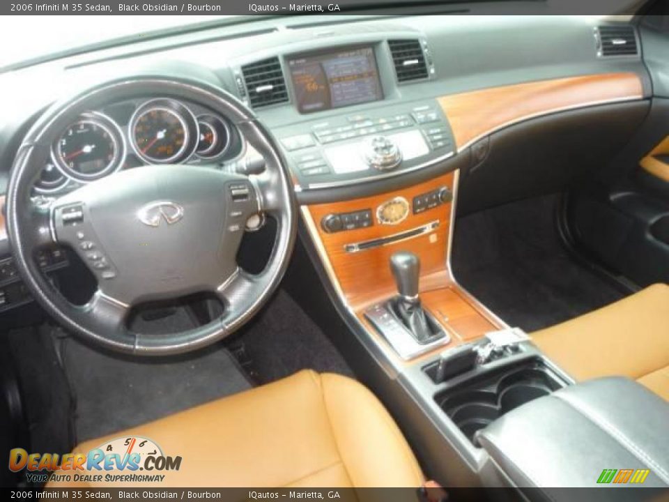 2006 Infiniti M 35 Sedan Black Obsidian / Bourbon Photo #7