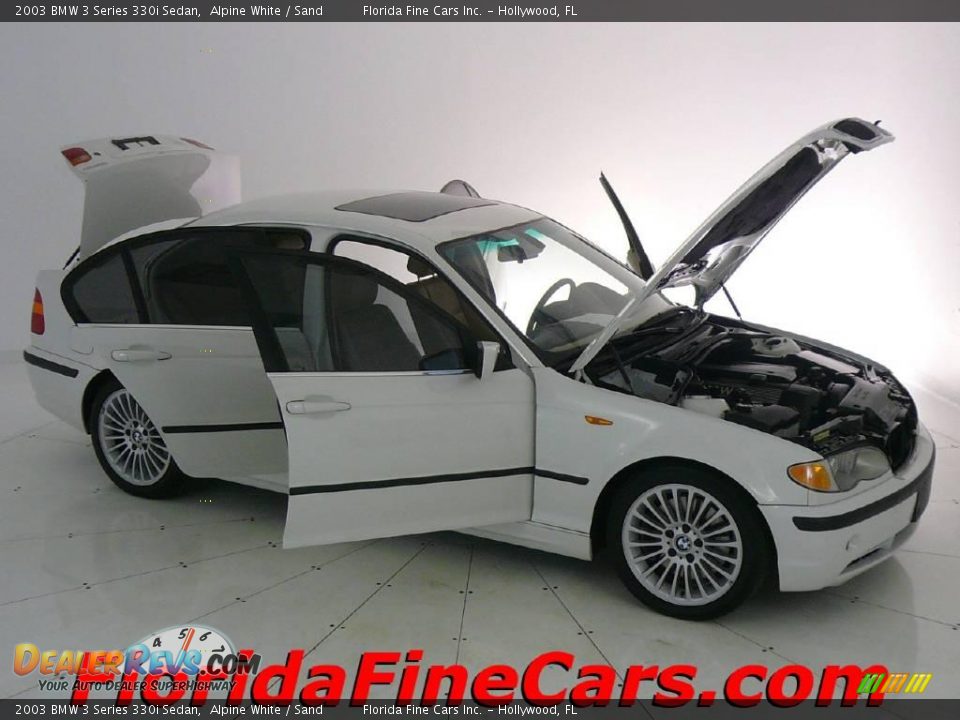 2003 BMW 3 Series 330i Sedan Alpine White / Sand Photo #7