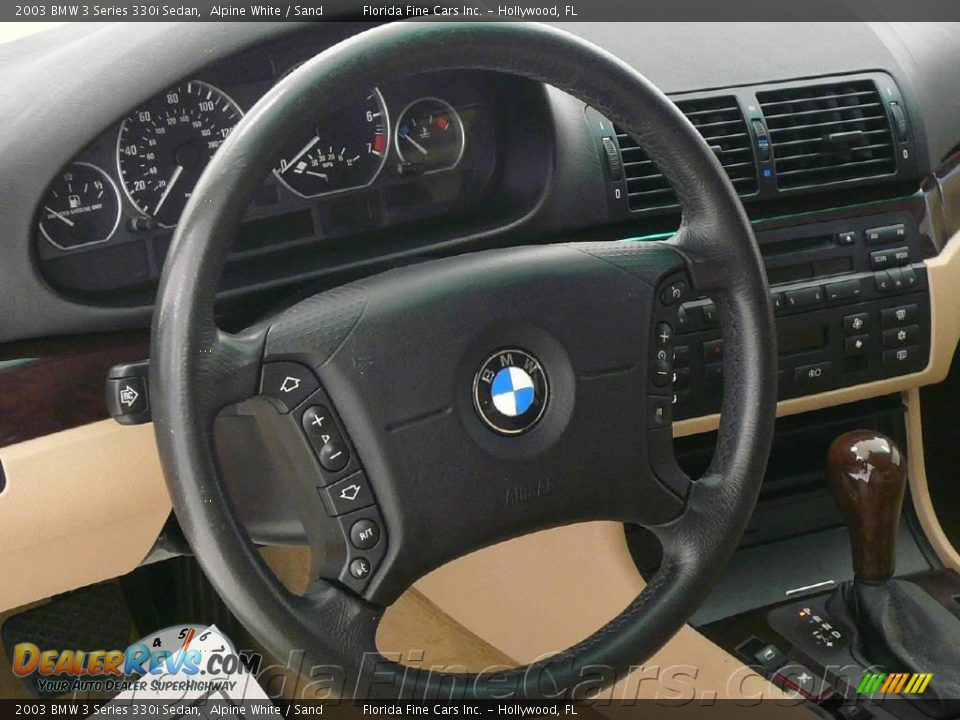 2003 BMW 3 Series 330i Sedan Alpine White / Sand Photo #17
