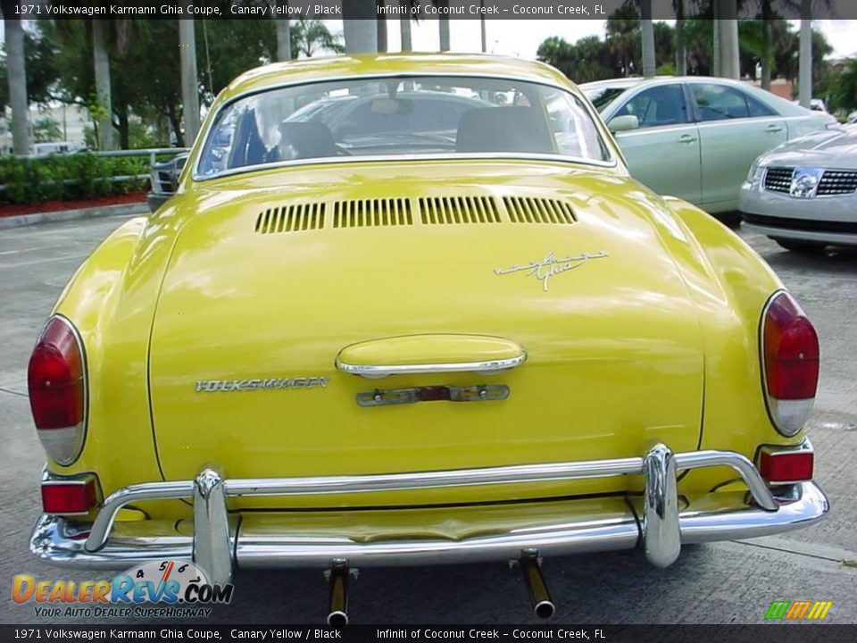 1971 Volkswagen Karmann Ghia Coupe Canary Yellow / Black Photo #7
