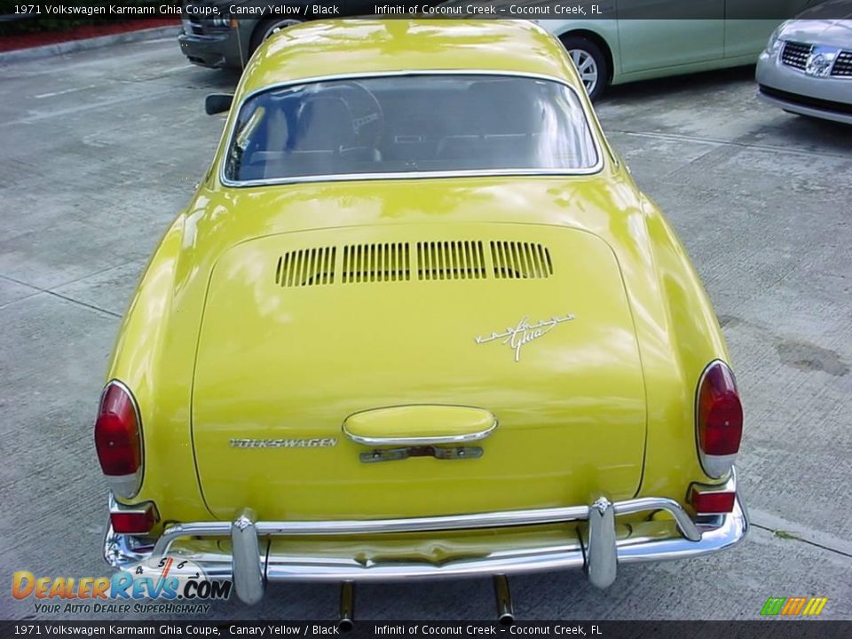 1971 Volkswagen Karmann Ghia Coupe Canary Yellow / Black Photo #8