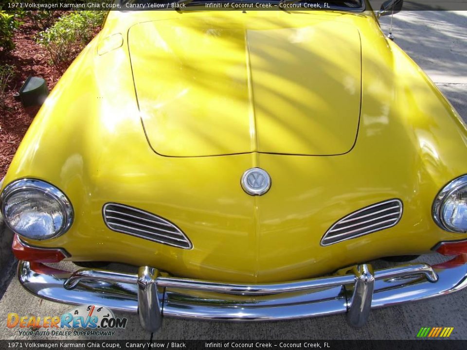 1971 Volkswagen Karmann Ghia Coupe Canary Yellow / Black Photo #11