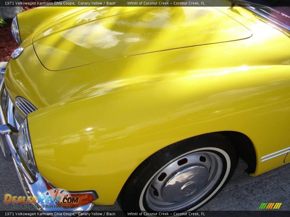1971 Volkswagen Karmann Ghia Coupe Canary Yellow / Black Photo #12