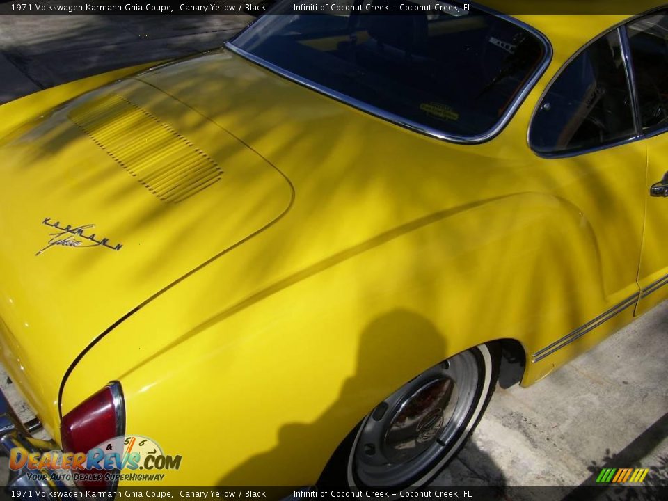 1971 Volkswagen Karmann Ghia Coupe Canary Yellow / Black Photo #16
