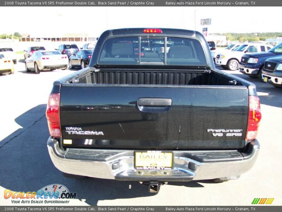 2008 Toyota Tacoma V6 SR5 PreRunner Double Cab Black Sand Pearl / Graphite Gray Photo #5