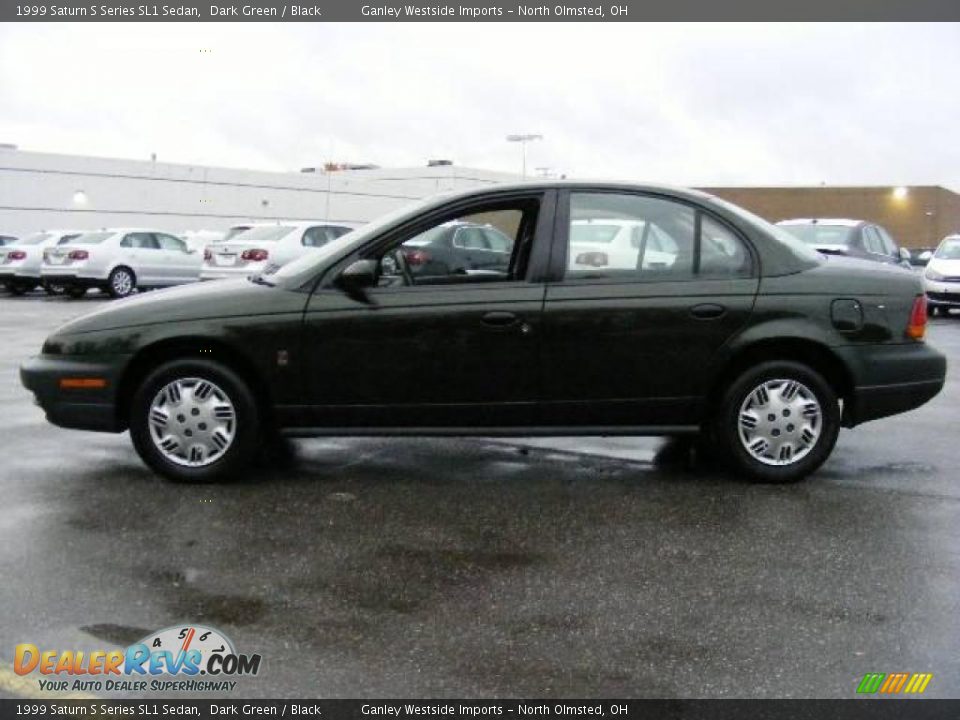 1999 Saturn S Series SL1 Sedan Dark Green / Black Photo #2