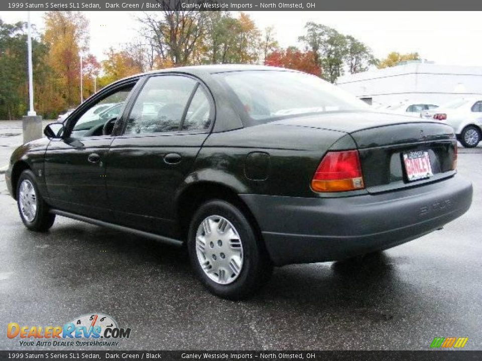 1999 Saturn S Series SL1 Sedan Dark Green / Black Photo #3