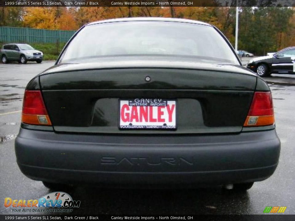1999 Saturn S Series SL1 Sedan Dark Green / Black Photo #4