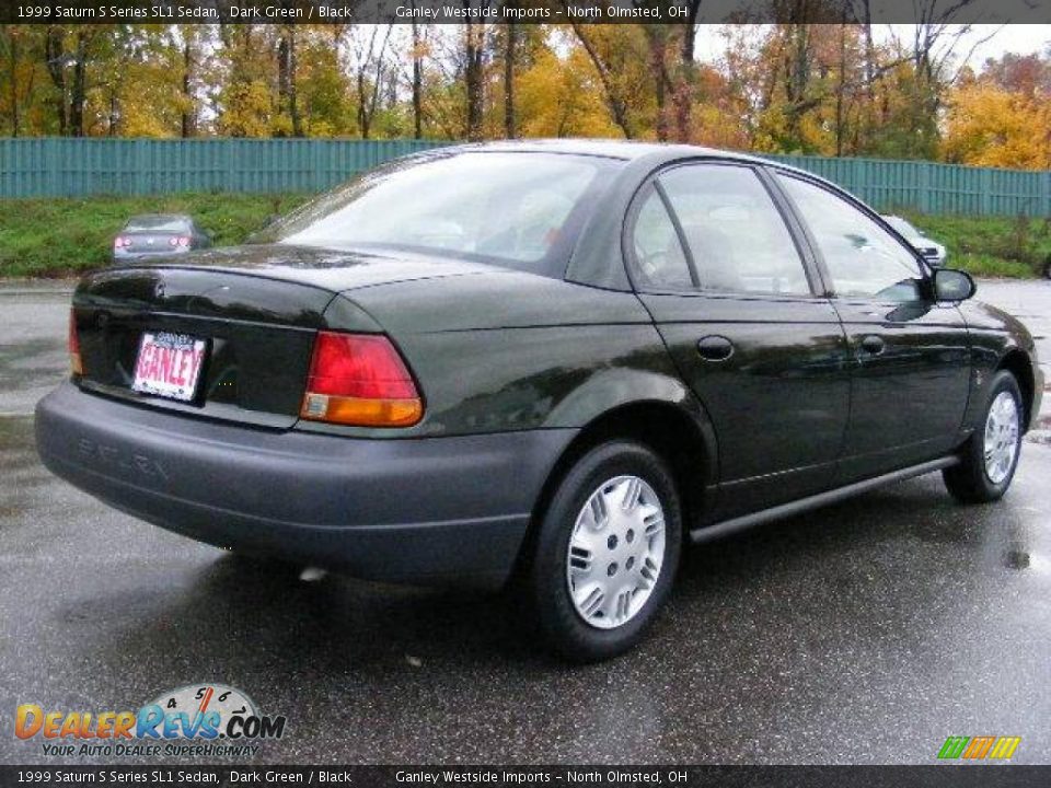 1999 Saturn S Series SL1 Sedan Dark Green / Black Photo #5