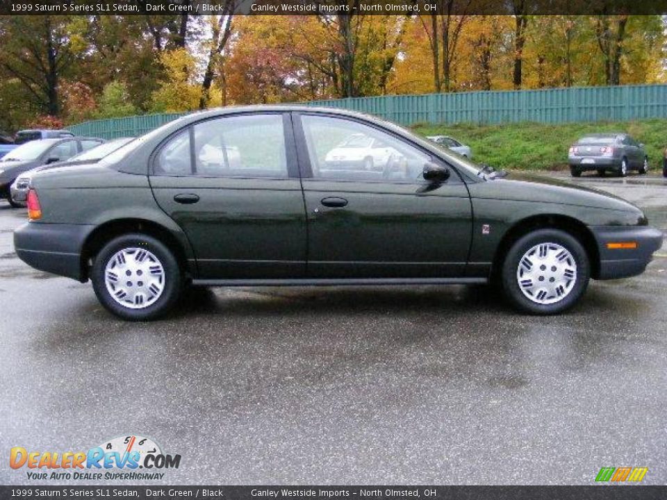 1999 Saturn S Series SL1 Sedan Dark Green / Black Photo #6