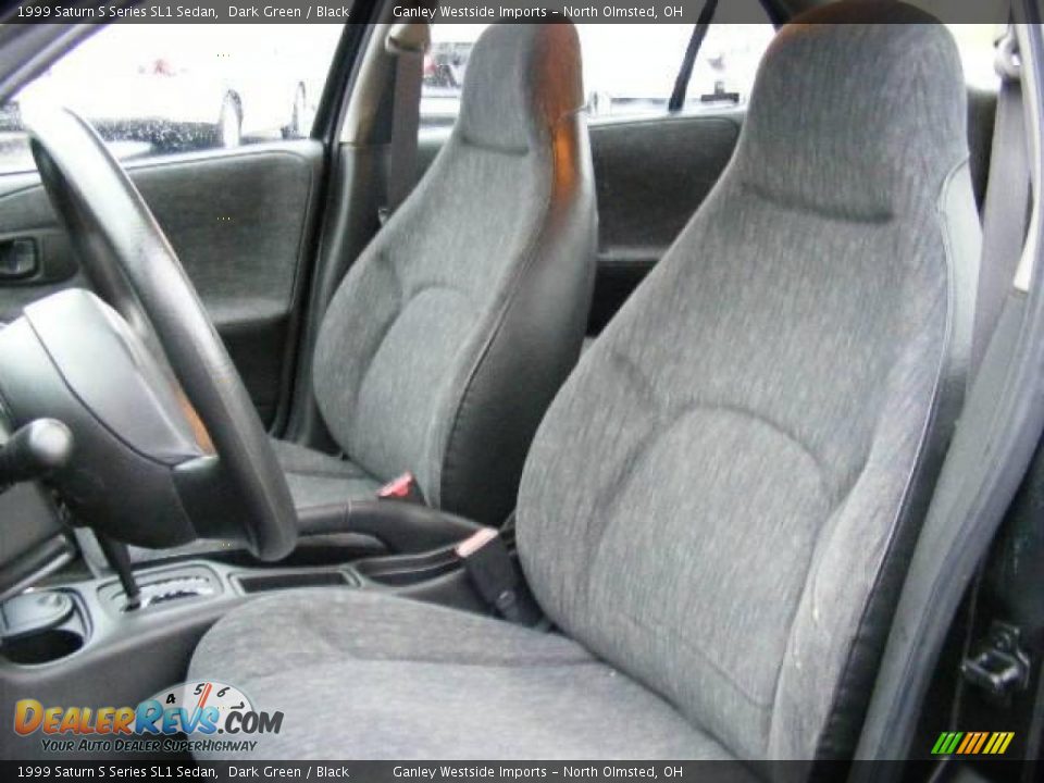 1999 Saturn S Series SL1 Sedan Dark Green / Black Photo #9