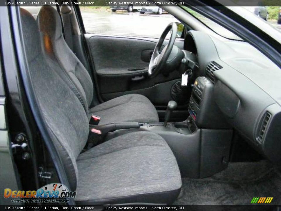 1999 Saturn S Series SL1 Sedan Dark Green / Black Photo #13