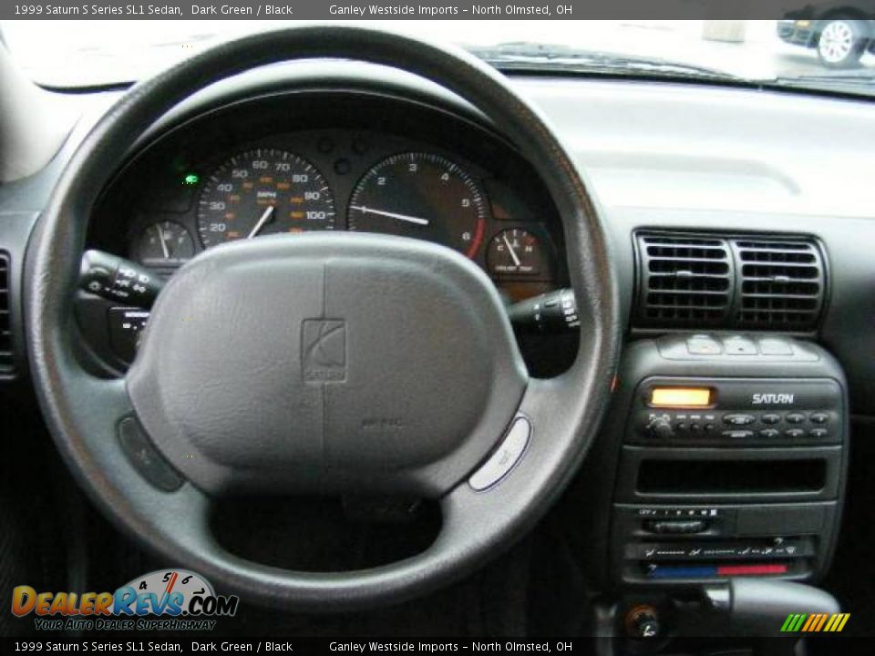 1999 Saturn S Series SL1 Sedan Dark Green / Black Photo #14