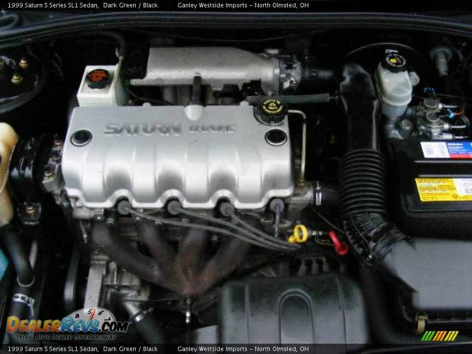 1999 Saturn S Series SL1 Sedan Dark Green / Black Photo #22